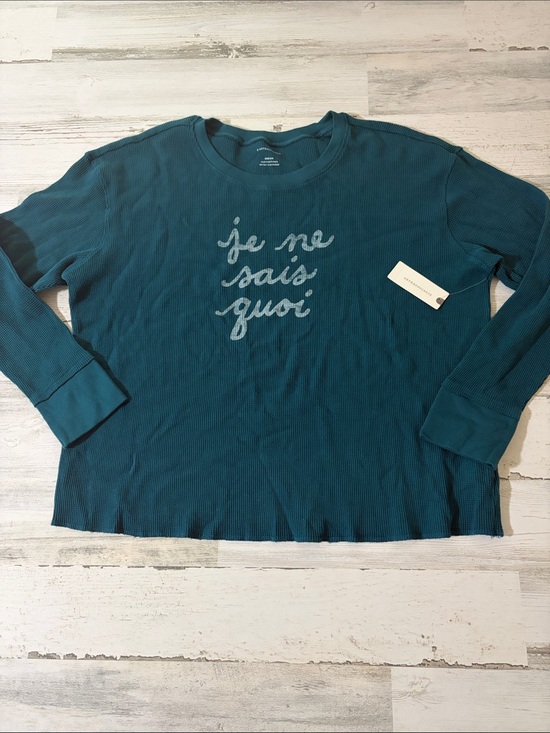 Anthropologie Tops - Anthropologie Teal Long-Sleeve 'je ne sais quoi' Thermal Top Size Medium NWT